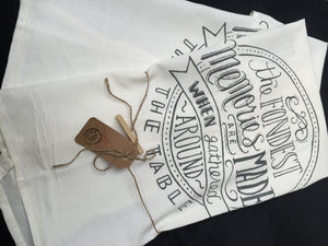 L771-Vintage Laundered Linens in The Chalkboard Collection Set of 2, 24"x27"